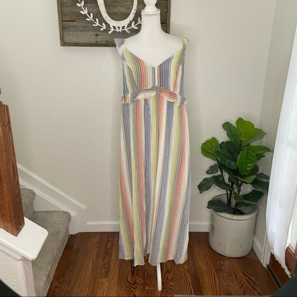 For the Republic cotton rainbow maxi dress size 1X NWT